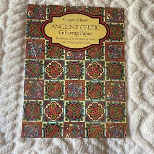 Gregory Mirow's Ancient Celtic motif Giftwrap Paper 18x24 sheets Gift Cards 1995